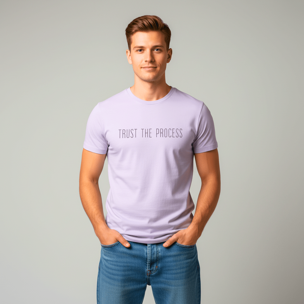 T-shirt unisexe en coton biologique – TRUST THE PROCESS (Noir) - Wearistic