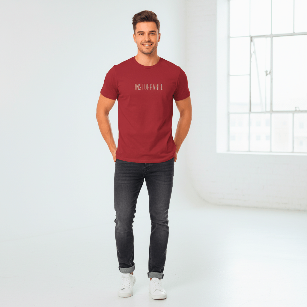 T-shirt unisexe en coton biologique – Unstoppable (Blanc) - Wearistic