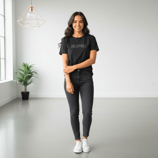 T-shirt unisexe en coton biologique – Unstoppable (Blanc) - Wearistic
