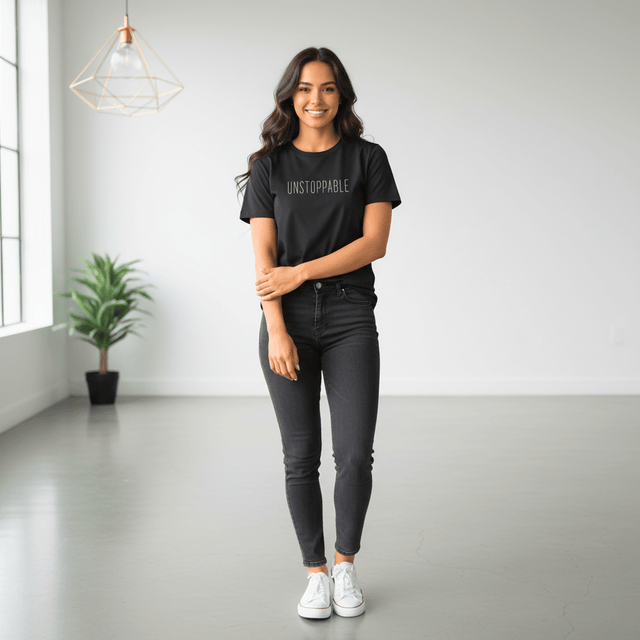 T-shirt unisexe en coton biologique – Unstoppable (Blanc) - Wearistic