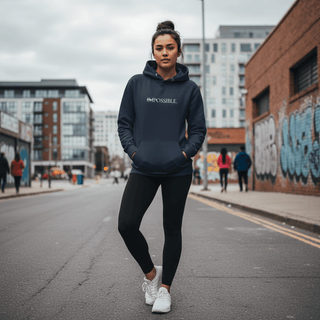 Hoodie “Impossible.” — Ligne Blanche — Deep Navy