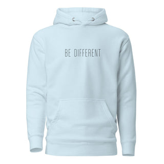 Hoodie “Be Different.” — Ligne Noire — Sky Blue