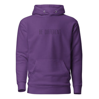 Hoodie “Be Different.” — Ligne Noire — Violet