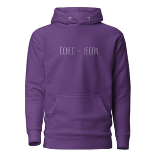 Hoodie “Échec = Leçon.” — Ligne Blanche — Violet