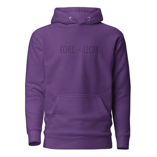 Hoodie “Échec = Leçon.” — Ligne Noire — Purple