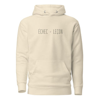Hoodie “Échec = Leçon.” — Ligne Noire — Bone