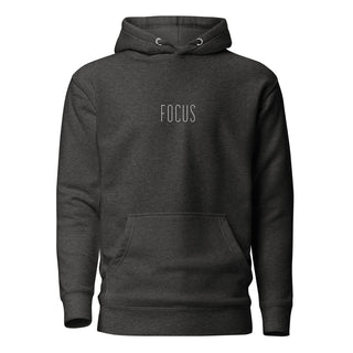 Hoodie “Focus.” — Ligne Blanche — Gris Silencieux