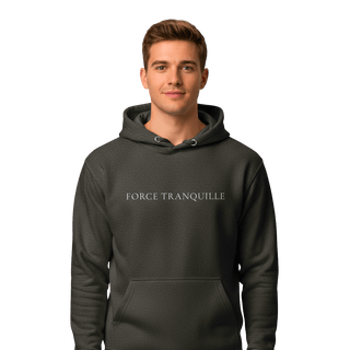 Hoodie “Force Tranquille.” — Ligne Blanche — Charcoal Heather