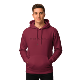 Hoodie “Force Tranquille.” — Ligne Noire — Bordeaux