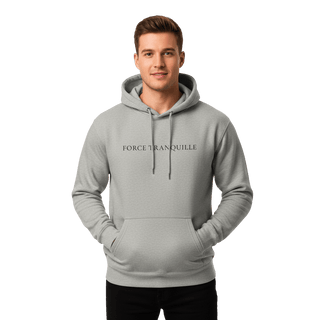 Hoodie “Force Tranquille.” — Ligne Noire — Carbon Grey