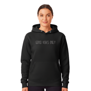 Hoodie “Good Vibes Only.” — Ligne Blanche — Noir