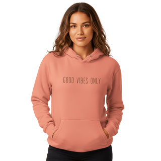 Hoodie “Good Vibes Only.” — Ligne Noire — Dusty Rose
