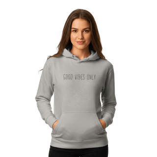 Hoodie “Good Vibes Only.” — Ligne Noire — Carbon Grey
