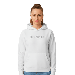 Hoodie “Good Vibes Only.” — Ligne Noire — White