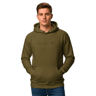Hoodie “Good Vibes Only.” — Ligne Noire — Military Green