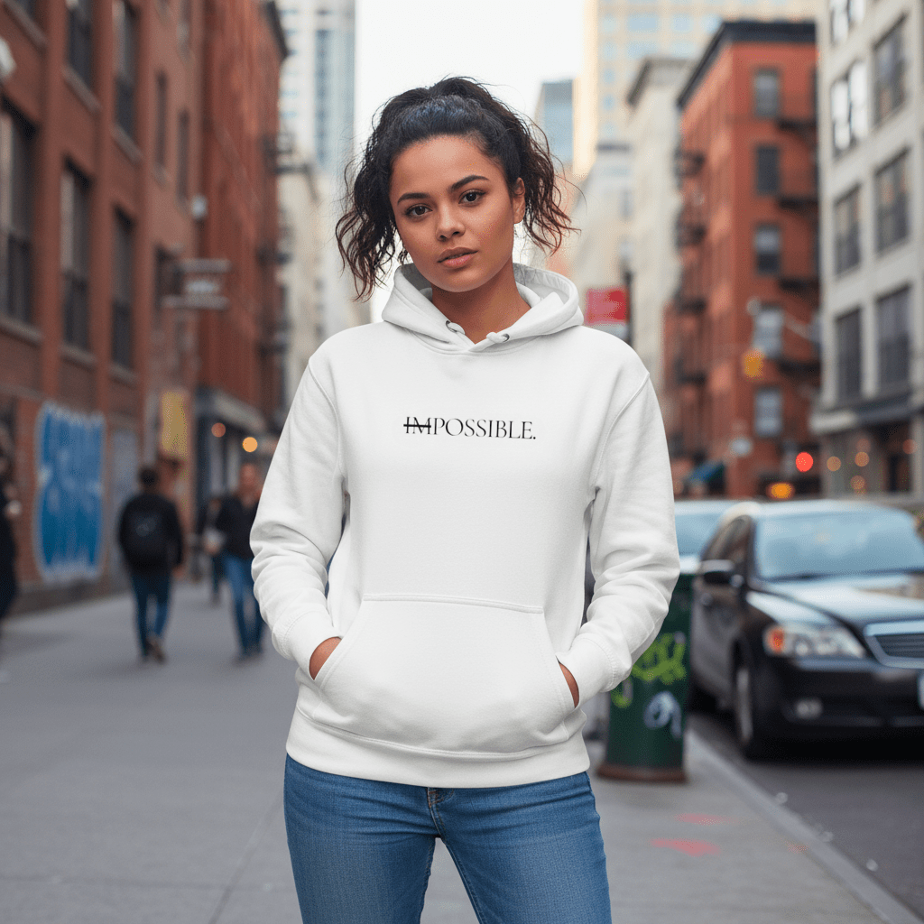 Hoodie Premium Unisexe – IMPOSSIBLE (Noir) - Wearistic