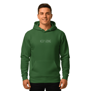 Hoodie “Keep Going.” — Ligne Blanche — Vert Forêt