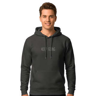 Hoodie “Keep Going.” — Ligne Blanche — Charcoal Heather