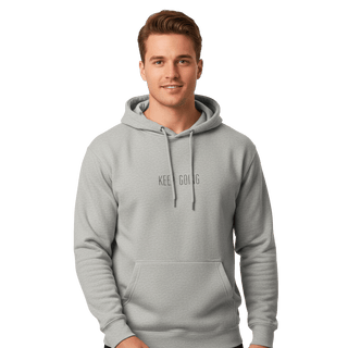 Hoodie “Keep Going.” — Ligne Noire — Carbon Grey