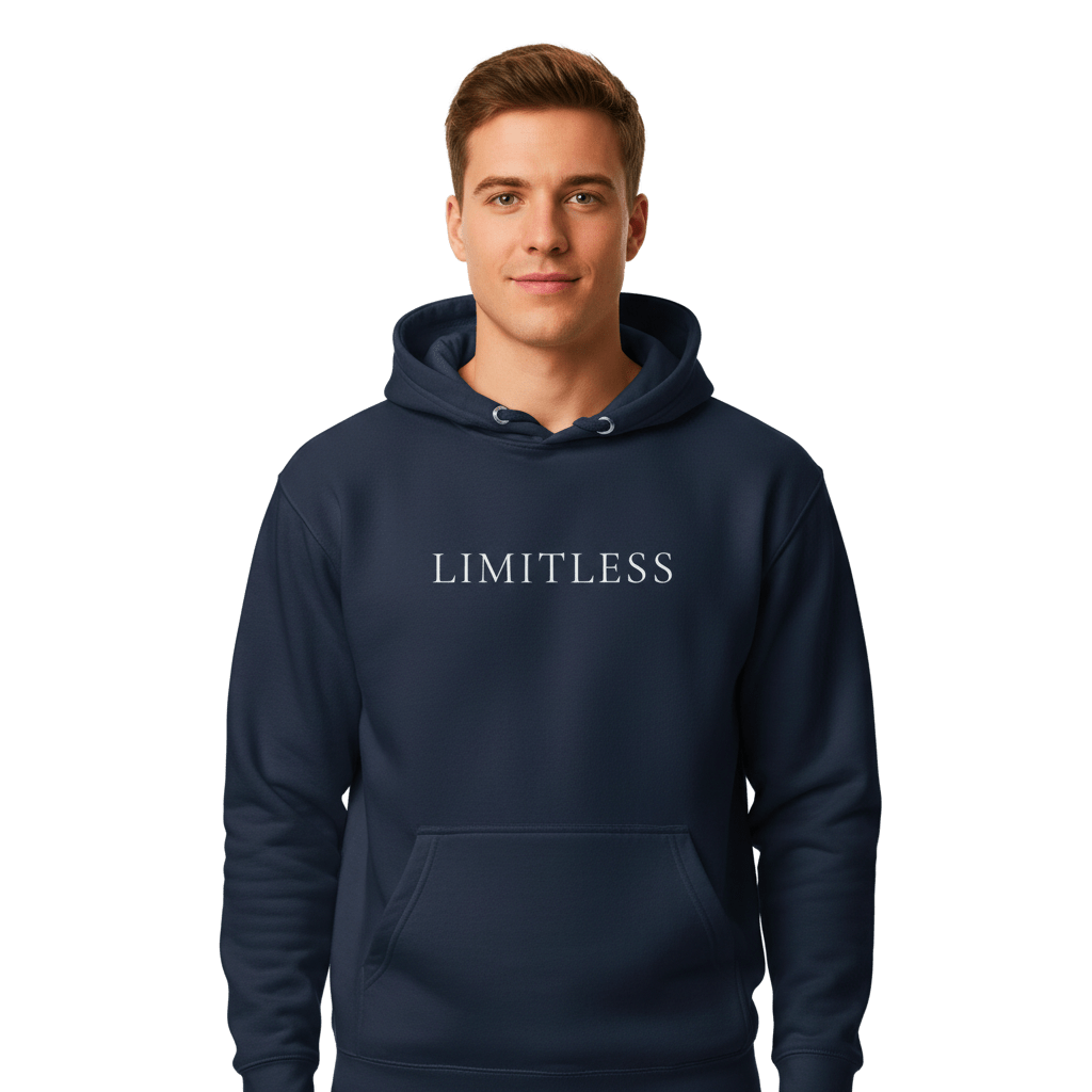 Hoodie Premium Unisexe – LIMITLESS (Blanc) - Wearistic