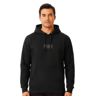Hoodie “Power.” — Ligne Blanche — Noir Profond
