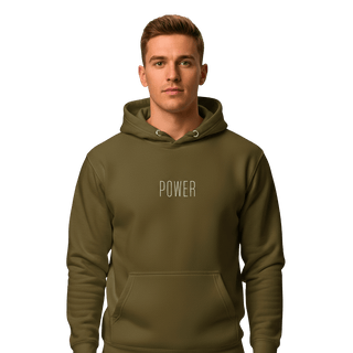 Hoodie “Power.” — Ligne Blanche — Vert Stratège