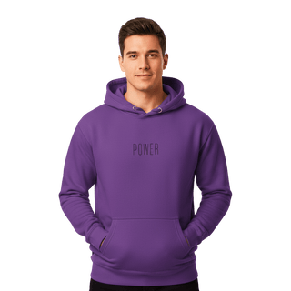 Hoodie “Power.” — Ligne Noire — Violet Vision