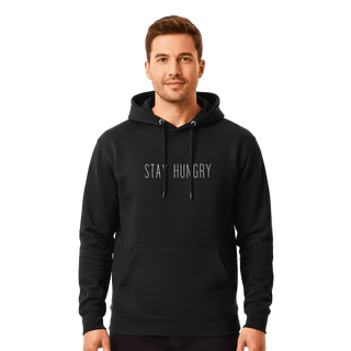 Hoodie “Stay Hungry.” — Ligne Blanche — Noir