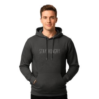 Hoodie “Stay Hungry.” — Ligne Blanche — Charcoal Heather