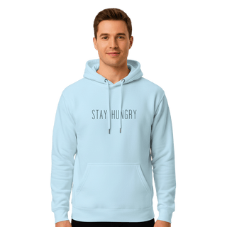 Hoodie “Stay Hungry.” — Ligne Noire — Sky Blue