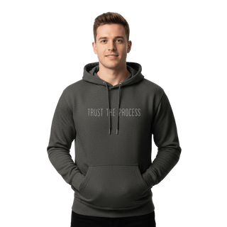 Hoodie “Trust The Process.” — Ligne Blanche — Gris Silencieux