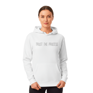 Hoodie “Trust The Process.” — Ligne Noire — Blanc Pur