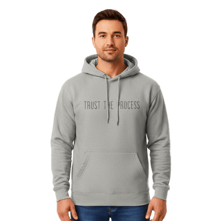 Hoodie “Trust The Process.” — Ligne Noire — Gris Silencieux