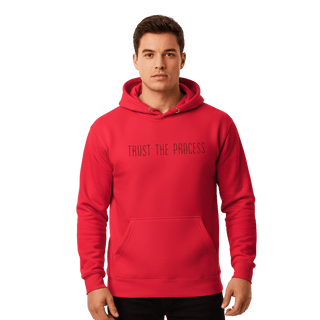Hoodie “Trust The Process.” — Ligne Noire — Rouge Conquête