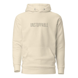 Hoodie “Unstoppable.” — Ligne Noire — Crème Pureté