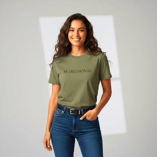 T-shirt “Be Delusional.” — Vision Noire — Kaki