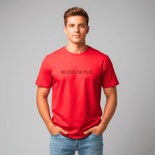 T-shirt “Be Delusional.” — Vision Noire — Rouge