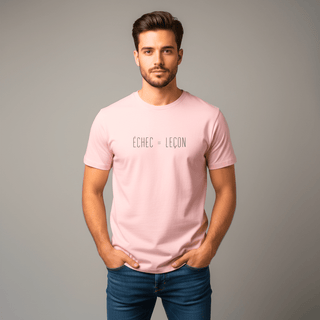T-shirt “Échec = Leçon.” — Vision Noire — Cotton Pink