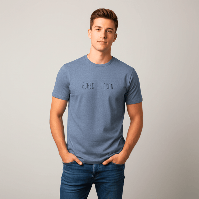 T-shirt unisexe en coton biologique – ÉCHEC = LEÇON (Noir) - Wearistic