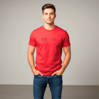 T-shirt “Échec = Leçon.” — Vision Noire — Rouge