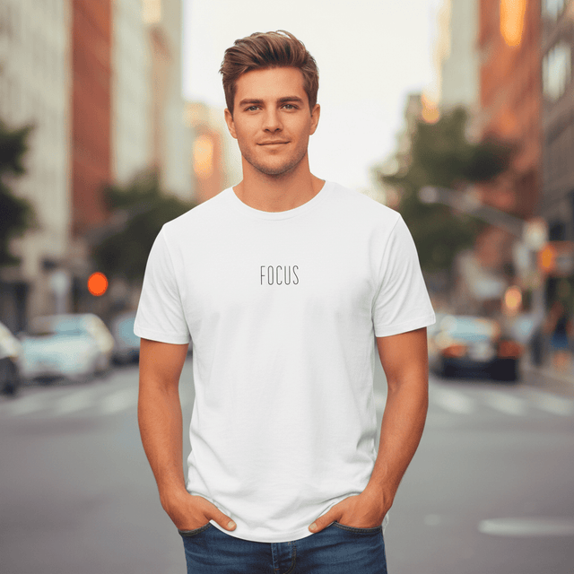 T-shirt unisexe en coton biologique - Focus (Noir) - Wearistic