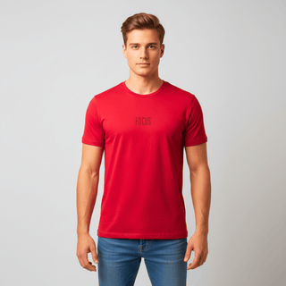 T-shirt “Focus.” — Vision Noire — Rouge