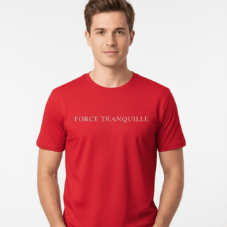 T-shirt “Force Tranquille.” — Vision Blanche — Red