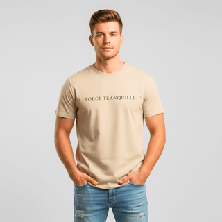 T-shirt “Force Tranquille.” — Vision Noire — Desert Dust