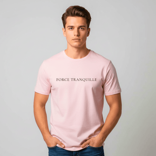 T-shirt “Force Tranquille.” — Vision Noire — Cotton Pink