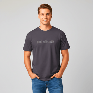 T-shirt “Good Vibes Only.” — Vision Blanche — Anthracite
