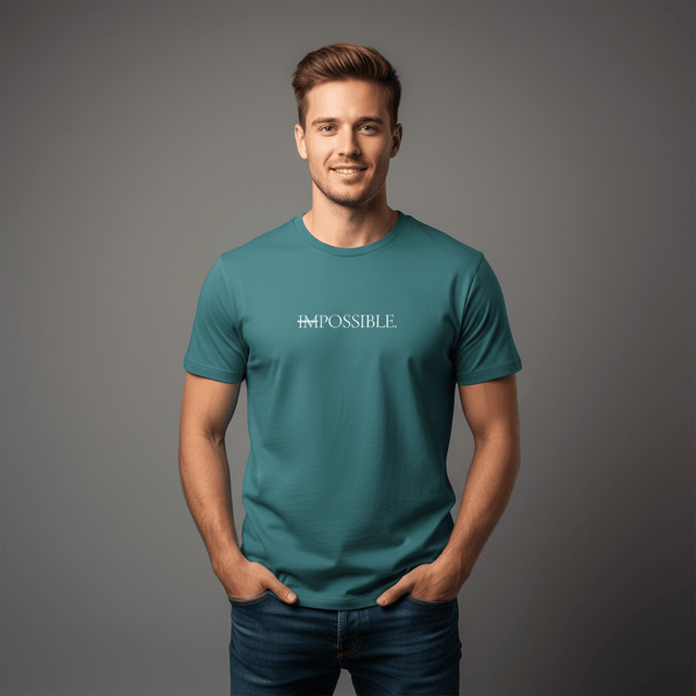 T-shirt unisexe en coton biologique – IMPOSSIBLE (Blanc) - Wearistic