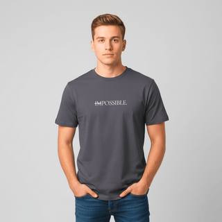 T-shirt “Impossible.” — Vision Blanche — Noir Elegant