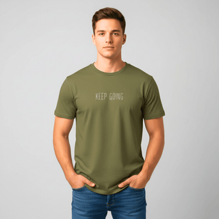 T-shirt “Keep Going.” — Vision Blanche — Kaki