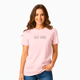 T-shirt “Keep Going.” — Vision Noire — Cotton Pink